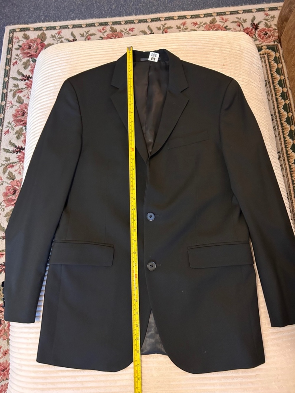Kenneth Cole New York Men’s Black 100% Wool Suit 38R 32x31 Two Piece - Picture 4 of 7
